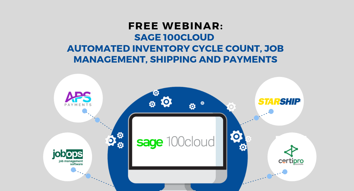 Sage 100cloud Automated Inventory Cycle Count, Job Management